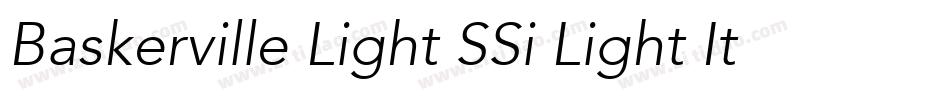 Baskerville Light SSi Light Italic字体转换